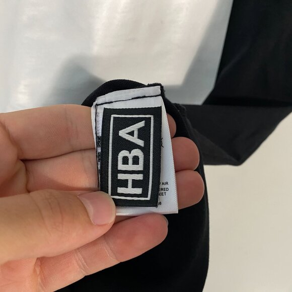 Hood by Air Classic Logo Block Print Short Sleeve Crew Tee Black men's size L - Picture 5 of 9